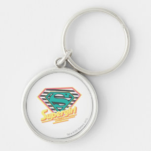 Supergirl Striped Logo Sleutelhanger