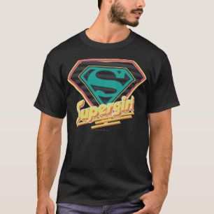 Supergirl Striped Logo T-shirt
