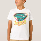 Supergirl Striped Logo T-shirt (Voorkant)