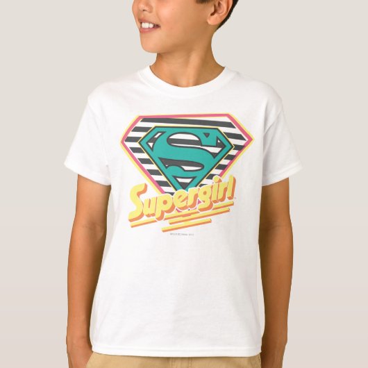 Supergirl Striped Logo T-shirt (Voorkant)