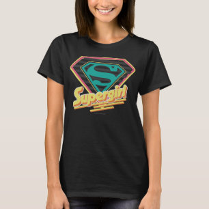 Supergirl Striped Logo T-shirt