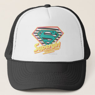 Supergirl Striped Logo Trucker Pet
