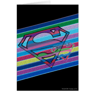Supergirl Striped Rainbow Logo