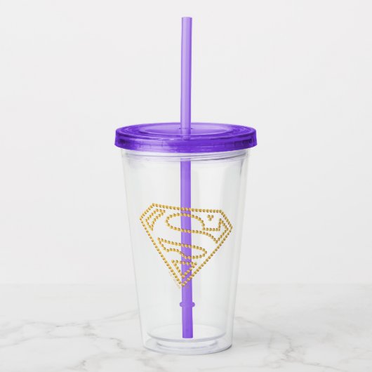 Supergirl Studded S-Shield Acryl Drinkbeker (Voorkant)