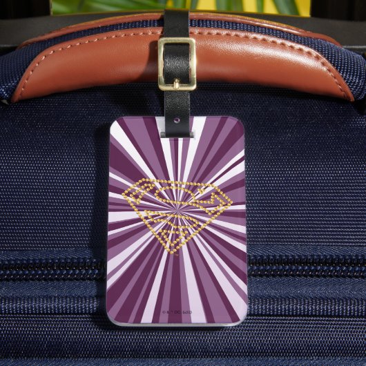 Supergirl Studded S-Shield Bagagelabel (Voorkant Insitu 2)