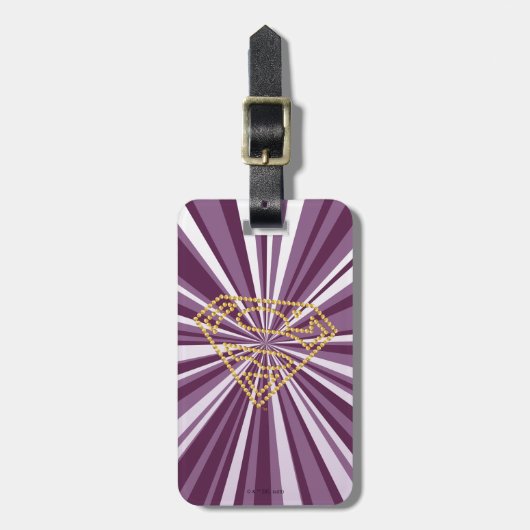 Supergirl Studded S-Shield Bagagelabel (Voorkant verticaal)