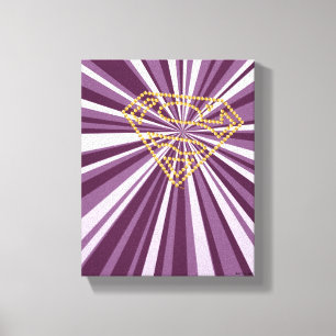 Supergirl Studded S-Shield Canvas Afdruk