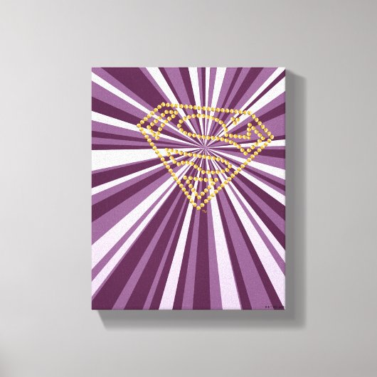 Supergirl Studded S-Shield Canvas Afdruk (Voorkant)