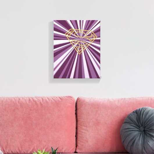 Supergirl Studded S-Shield Canvas Afdruk (Insitu (Woonkamer))