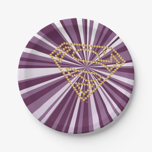 Supergirl Studded S-Shield Papieren Bordje (Voorkant)