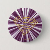 Supergirl Studded S-Shield Ronde Button 5,7 Cm (Voorkant)