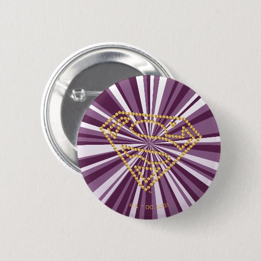 Supergirl Studded S-Shield Ronde Button 5,7 Cm (Voorkant /achterkant)