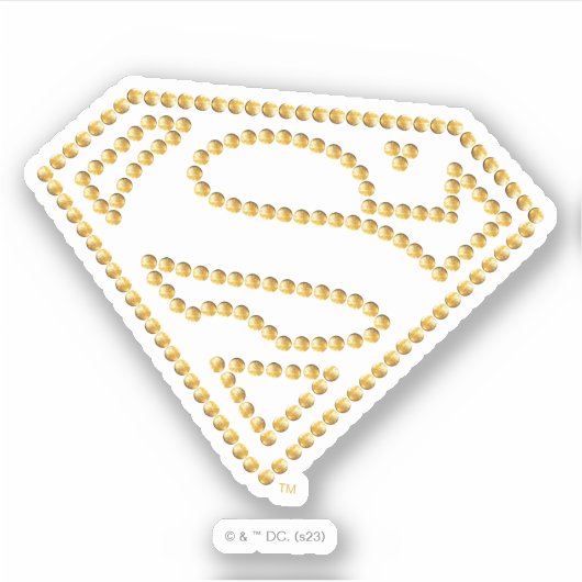 Supergirl Studded S-Shield Sticker (Voorkant)