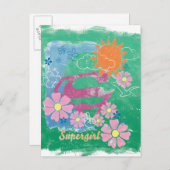 Supergirl Sun en Love Briefkaart (Voorkant / Achterkant)