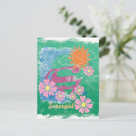 Supergirl Sun en Love Briefkaart (Staand voorkant)