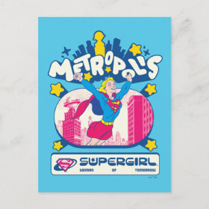 Supergirl Super Pop Vrouw van Morgen Briefkaart