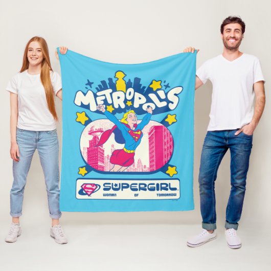 Supergirl Super Pop Vrouw van Morgen Fleece Deken (In situ)