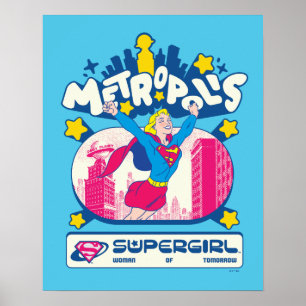 Supergirl Super Pop Vrouw van Morgen Poster
