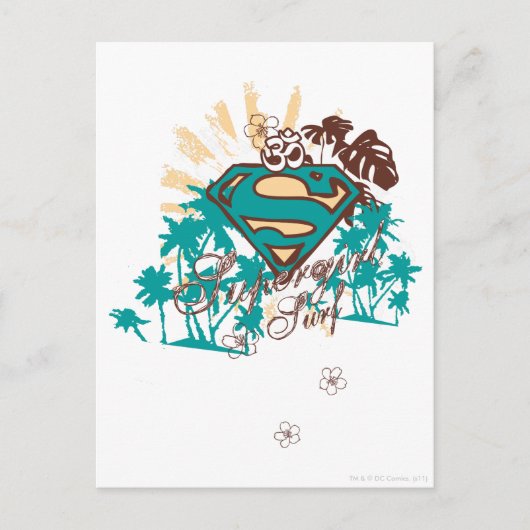 Supergirl Surf Briefkaart (Voorkant)
