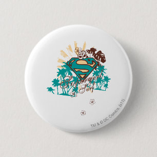 Supergirl Surf Ronde Button 5,7 Cm