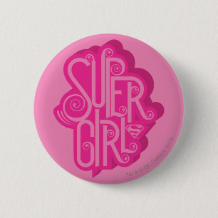 Supergirl Swirl 2 Ronde Button 5,7 Cm