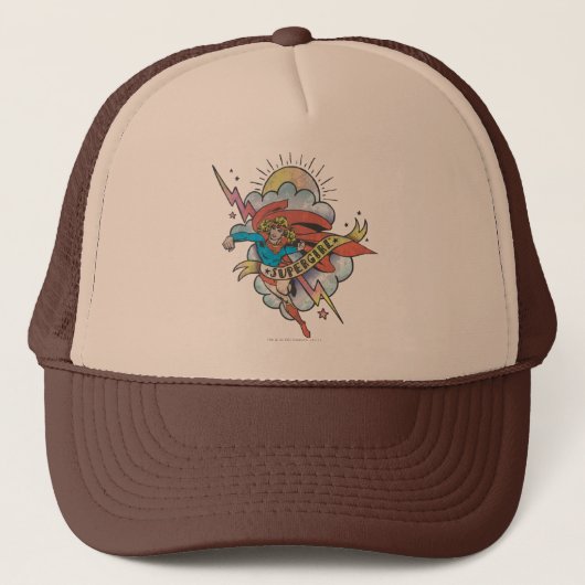 Supergirl Tattoo Trucker Pet (Voorkant)