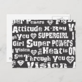 Supergirl-tekst Briefkaart (Voorkant / Achterkant)