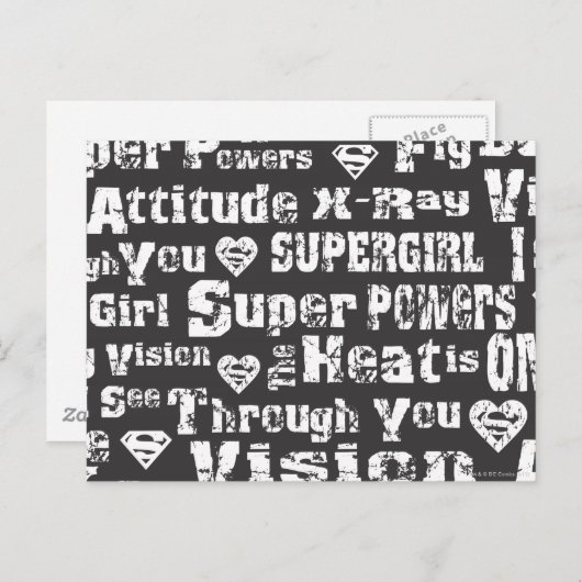 Supergirl-tekst Briefkaart (Voorkant / Achterkant)
