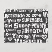 Supergirl-tekst Briefkaart (Voorkant)