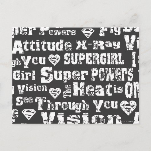 Supergirl-tekst Briefkaart (Voorkant)