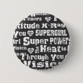 Supergirl-tekst Ronde Button 5,7 Cm (Voorkant)