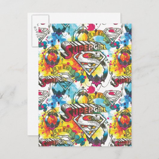 Supergirl The Lux Pattern Briefkaart (Voorkant / Achterkant)
