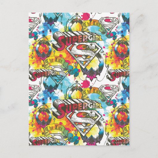 Supergirl The Lux Pattern Briefkaart (Voorkant)