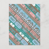 Supergirl Ticket Pattern Blue Briefkaart (Voorkant)