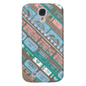 Supergirl Ticket Pattern Blue Case-Mate Samsung Galaxy Hoesje (Achterkant)