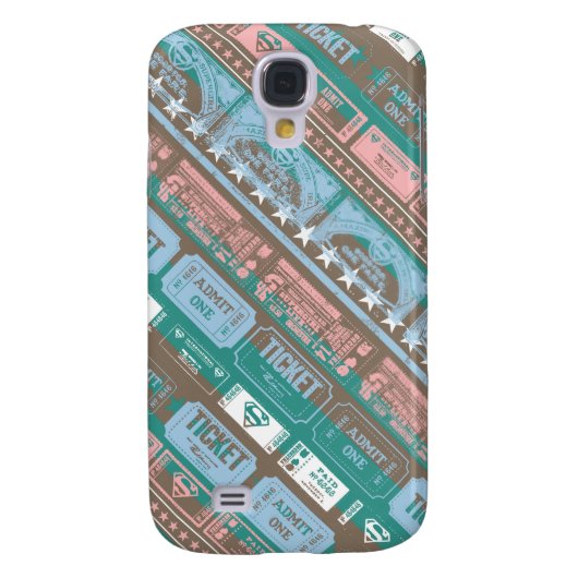 Supergirl Ticket Pattern Blue Case-Mate Samsung Galaxy Hoesje (Achterkant)