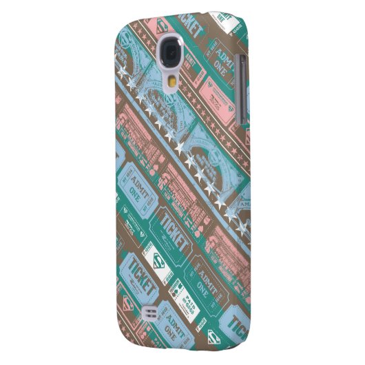 Supergirl Ticket Pattern Blue Case-Mate Samsung Galaxy Hoesje (Achterkant Links)