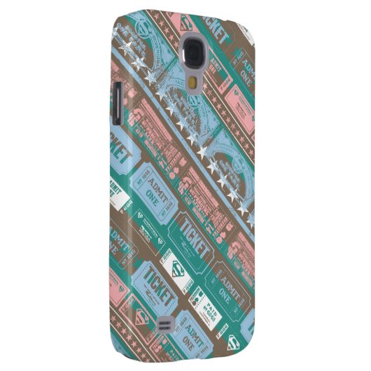 Supergirl Ticket Pattern Blue Case-Mate Samsung Galaxy Hoesje (Back/Rechts)