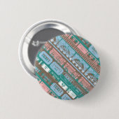 Supergirl Ticket Pattern Blue Ronde Button 5,7 Cm (Voorkant /achterkant)