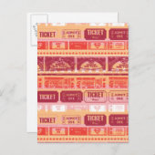 Supergirl Ticket Pattern Sinaasappel Briefkaart (Voorkant / Achterkant)