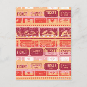 Supergirl Ticket Pattern Sinaasappel Briefkaart