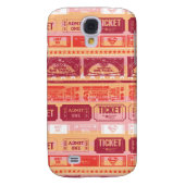 Supergirl Ticket Pattern Sinaasappel Case-Mate Samsung Galaxy Hoesje (Achterkant)
