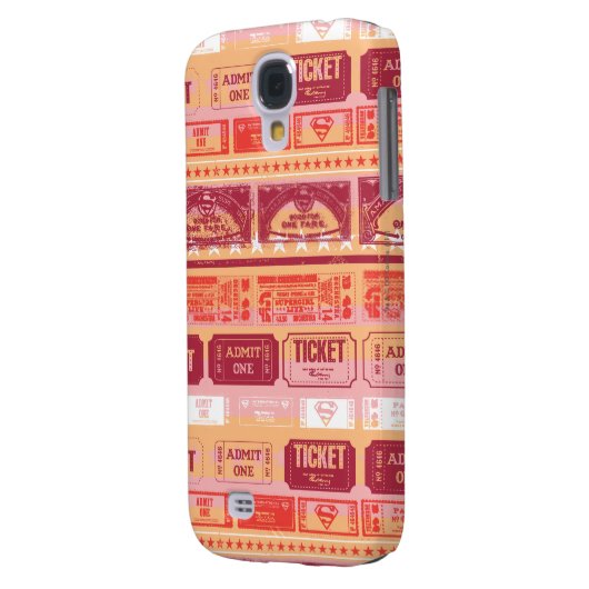 Supergirl Ticket Pattern Sinaasappel Case-Mate Samsung Galaxy Hoesje (Achterkant Links)