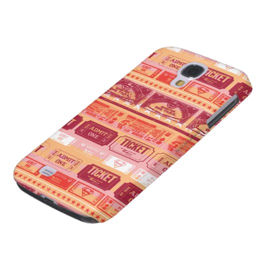 Supergirl Ticket Pattern Sinaasappel Case-Mate Samsung Galaxy Hoesje (Onderkant)