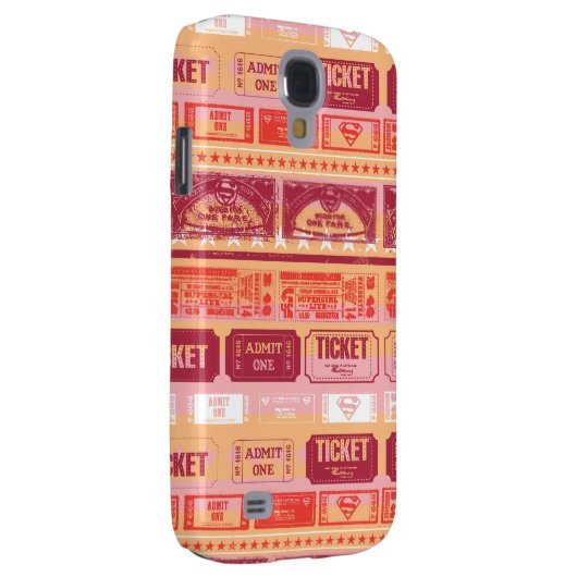 Supergirl Ticket Pattern Sinaasappel Case-Mate Samsung Galaxy Hoesje (Back/Rechts)