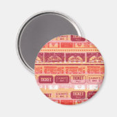 Supergirl Ticket Pattern Sinaasappel Magneet (Voorkant / Achterkant)