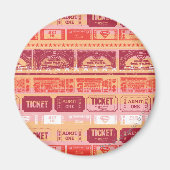 Supergirl Ticket Pattern Sinaasappel Magneet (Voorkant)
