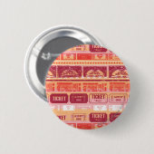 Supergirl Ticket Pattern Sinaasappel Ronde Button 5,7 Cm (Voorkant /achterkant)