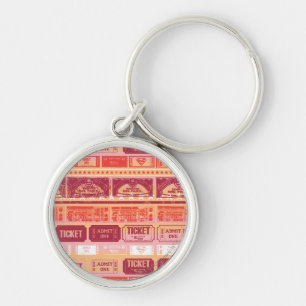 Supergirl Ticket Pattern Sinaasappel Sleutelhanger