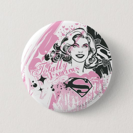 Supergirl totaal fantastisch ronde button 5,7 cm (Voorkant)